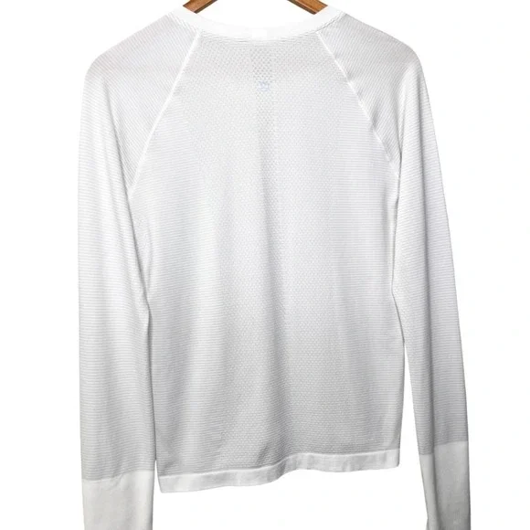 Lululemon Swiftly Tech Long Sleeve Women's White Athletic Top Shirt Size 10 - Picture 7 of 9